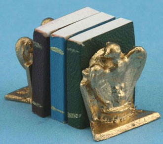 Dollhouse Miniature Bookends with 3 Books